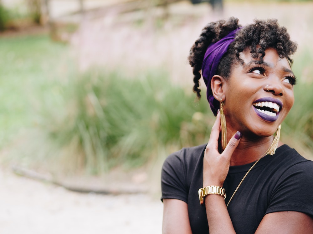 Young woman laughing